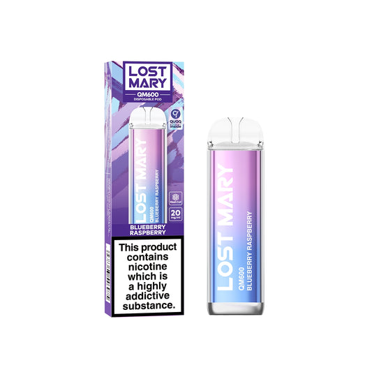 Lost Mary QM600 (Mesh Coil) Disposable Vape Pen - Blueberry Raspberry