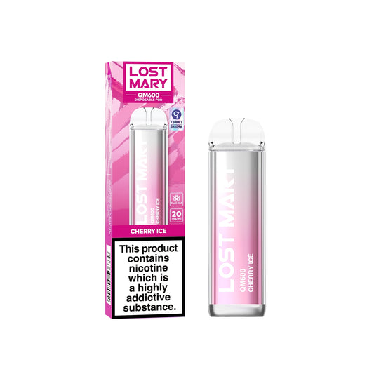 Lost Mary QM600 (Mesh Coil) Disposable Vape Pen - Cherry Ice