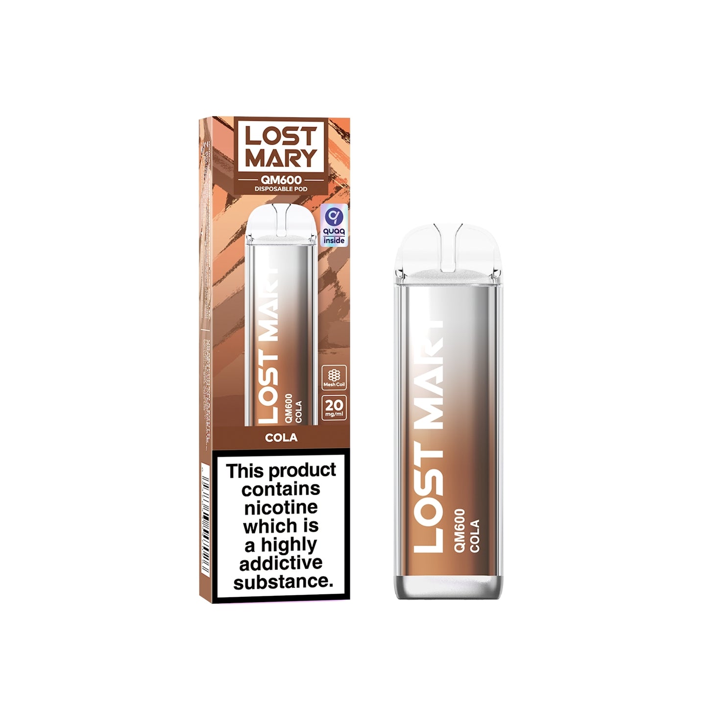 Lost Mary QM600 (Mesh Coil) Disposable Vape Pen - Cola
