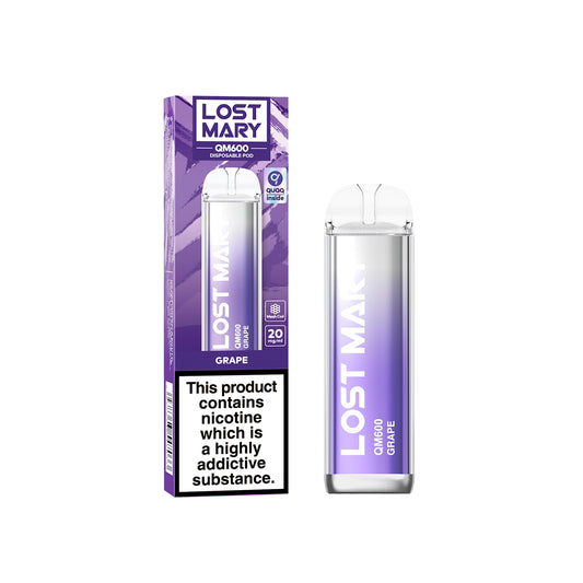 Lost Mary QM600 (Mesh Coil) Disposable Vape Pen - Grape