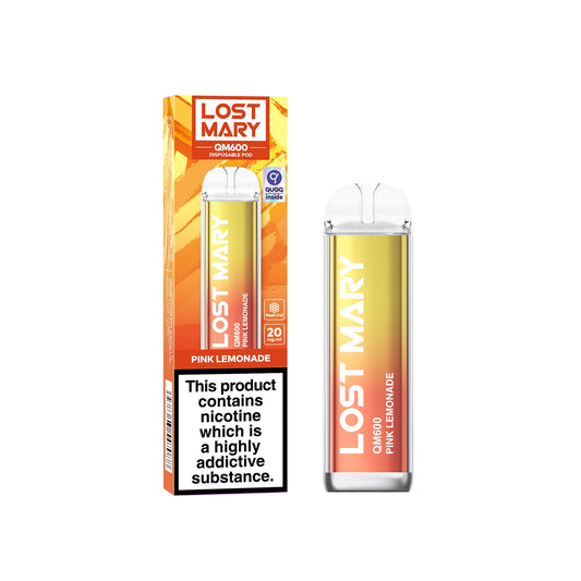 Lost Mary QM600 (Mesh Coil) Disposable Vape Pen - Pink Lemonade