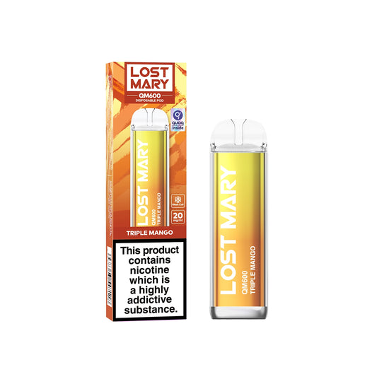Lost Mary QM600 (Mesh Coil) Disposable Vape Pen - Triple Mango