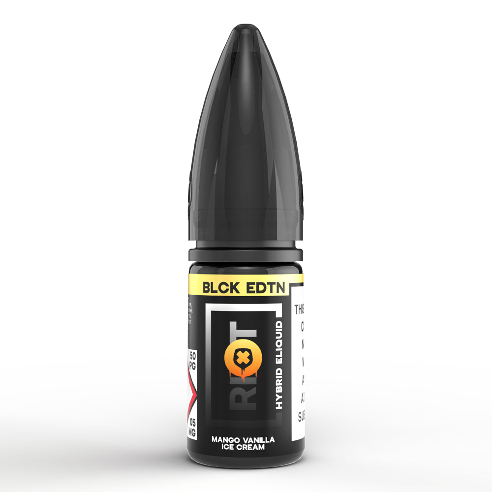 Riot BLCK EDTN 10ml Nic Salts - Mango Vanilla Ice Cream