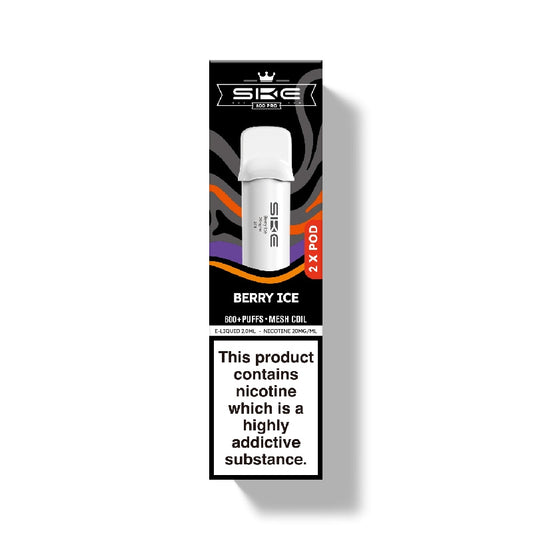SKE Crystal Bar 600 Pro Prefilled Pods - Berry Ice x 2