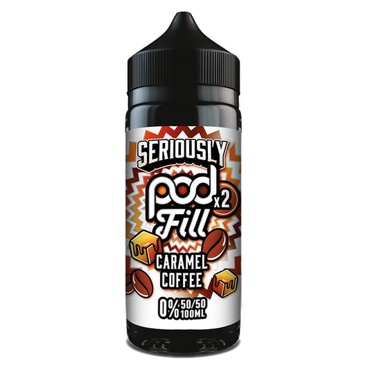 Seriously POD FILL 100ml Shortfill - Caramel Coffee - NEW